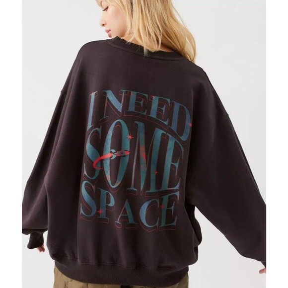 Urban Outfitters Tops - Urban Outfitters Wilder I Need Space Pullover Sweatshirt Sold Out Sz M Oversized